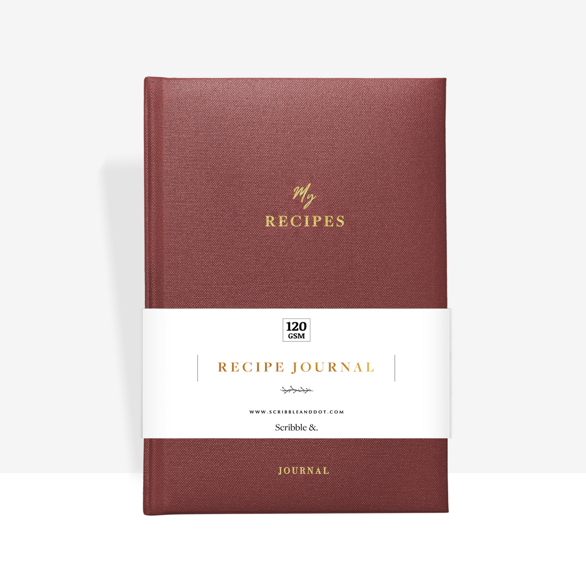 Luxury Recipe Journal - Burgundy - Scribble & Dot