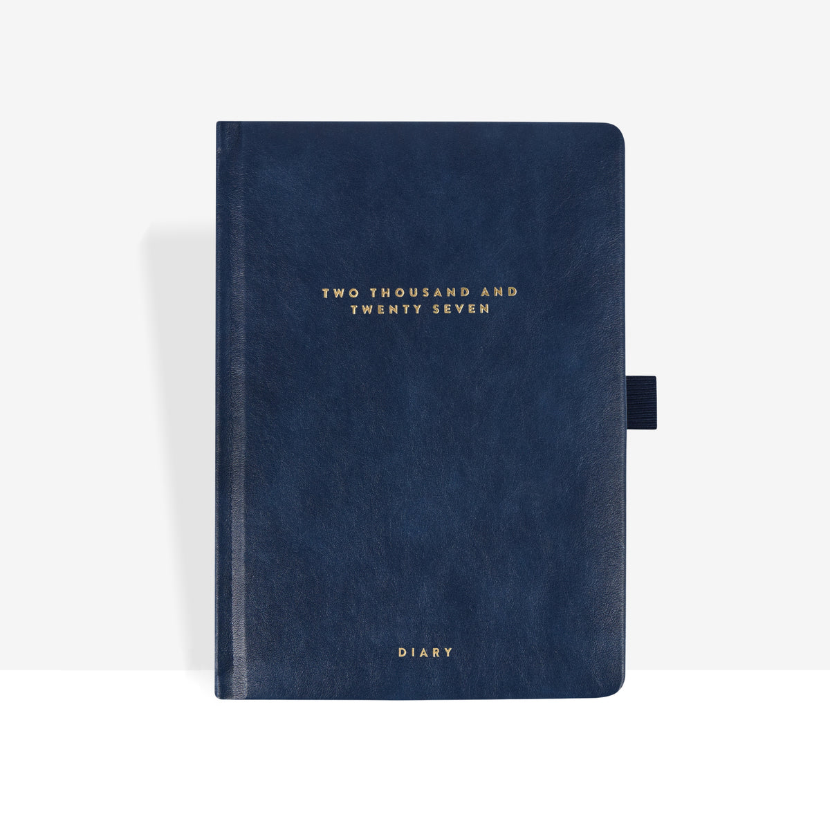 2027 Daily Diary | Ink closed cover in navy ink-blue vegan leather
