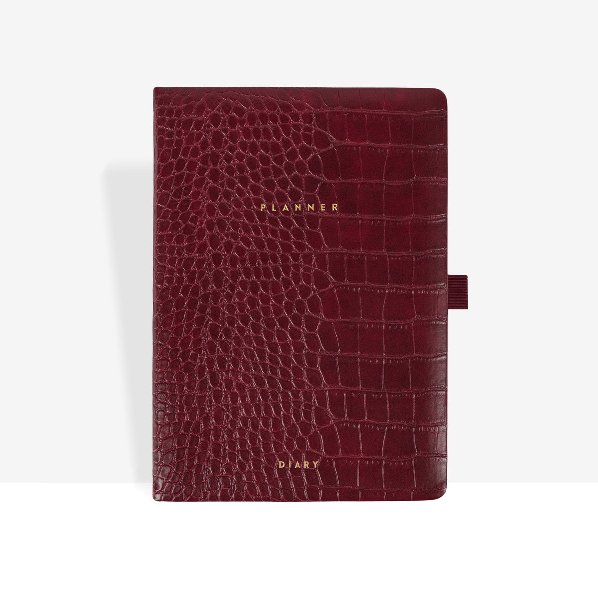 Undated Planner | Burgundy Croc