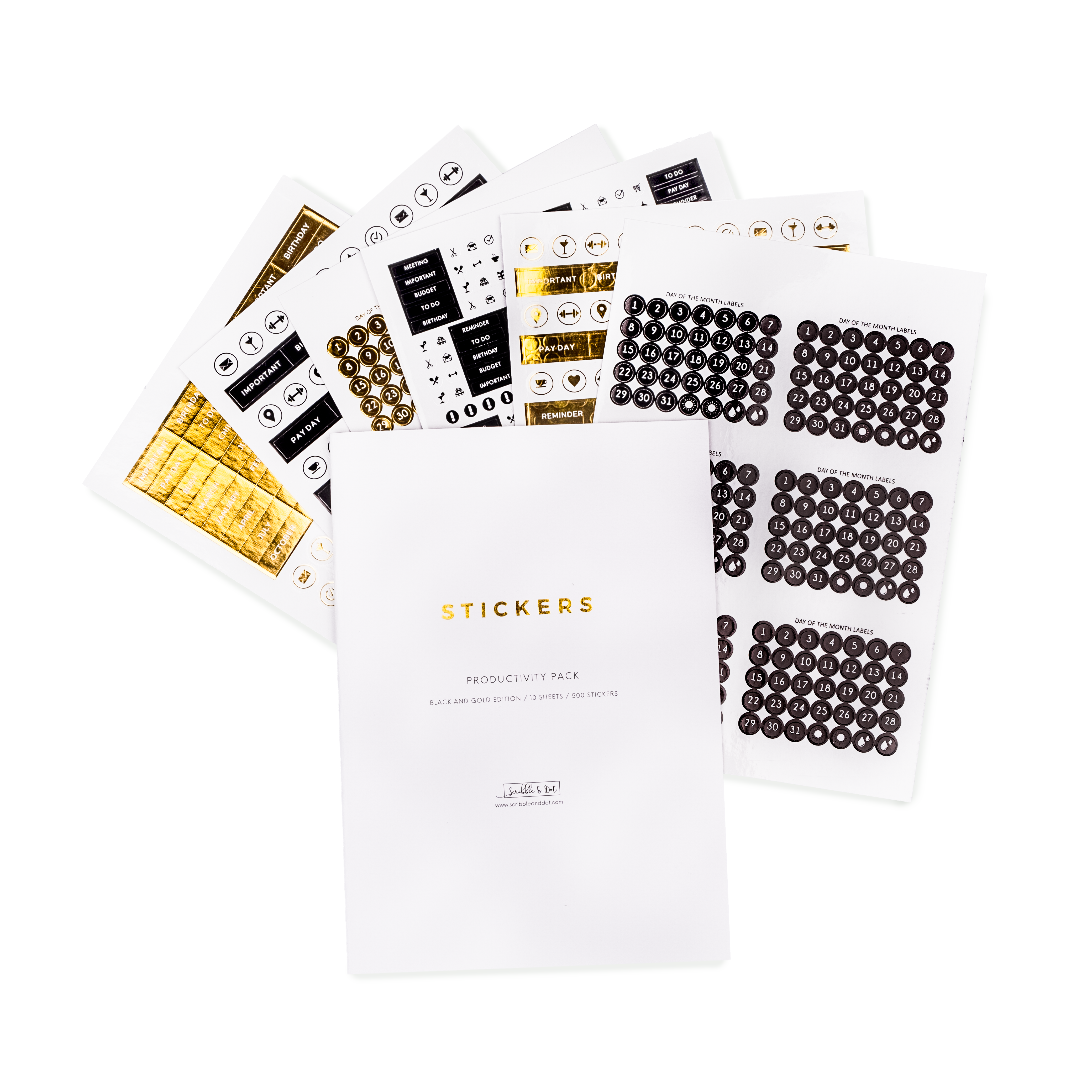 Planner Stickers - Productivity Pack - Scribble & Dot